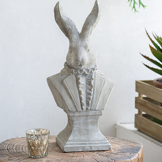 Decorative Rabbit Made of Concrete Cement 14x9.5x29cm