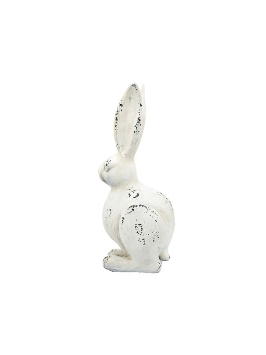 Artekko Rabbit Decorative Rabbit Magnesium White Patina 21x13x47 Cm 21cm X 13cm X 47cm