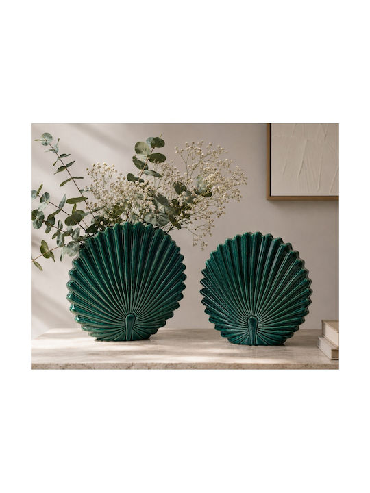 Atmosphera Decorative Vase Petrol Blue 24x24cm