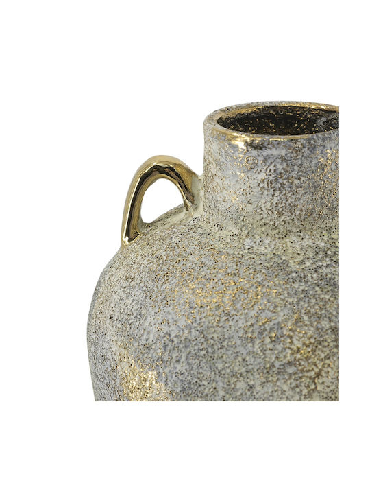 Artekko Dekorative Keramikvase Candia Grau 18x18xH28.5cm