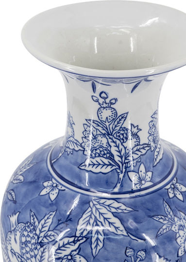 Artekko Διακοσμητικό Βάζο Πορσελάνης Melania Λευκό 19.5x19.5xΥ51.5cm