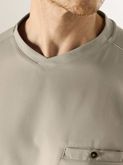 Le Nouveau Chef Chef Jacket Gray with Short Sleeve Ferre