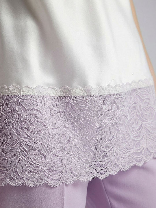 Women's Dress Top with Spaghetti Strap White 003470-White