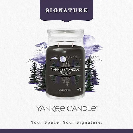 Yankee Candle Aromatisches Kerze Signature in Gefäß mit Parfüm Mittsommernacht 567gr