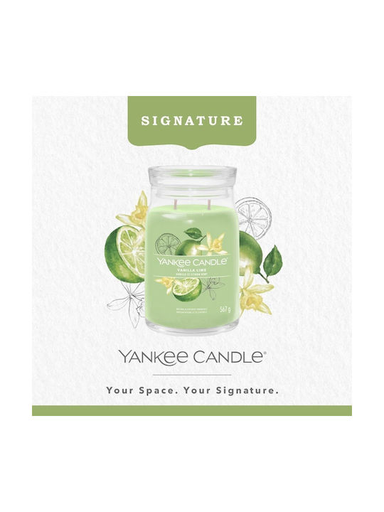 Yankee Candle Aromatic Candle Vanilla Lime in Jar with Vanilla Perfume 567g
