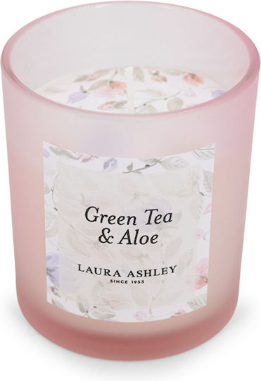 Laura Ashley Αρωματικό Κερί Σόγιας σε Βάζο με Άρωμα Green Tea & Aloe & Musk 200gr