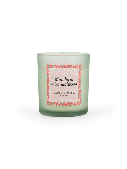 Laura Ashley Aromatisches Soja-Kerze im Gefäß mit Mandarin & Sandelholz Duft 200gr