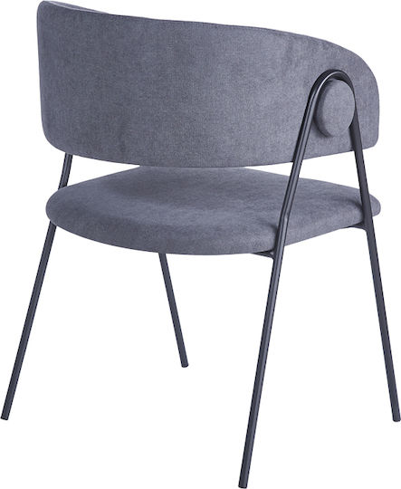 Καρέκλα Τραπεζαρίας 526898 Πολυθρονα Rachele I Pakoworld 52x65x79εκ. Ανθρακί