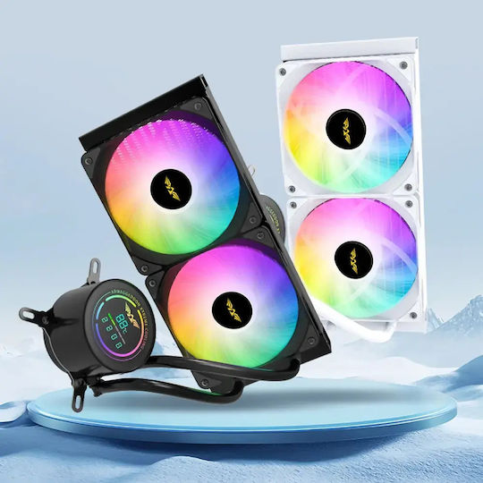 Armaggeddon A240 AIO CPU Liquid Cooling with 2 120mm Fans and ARGB Lighting