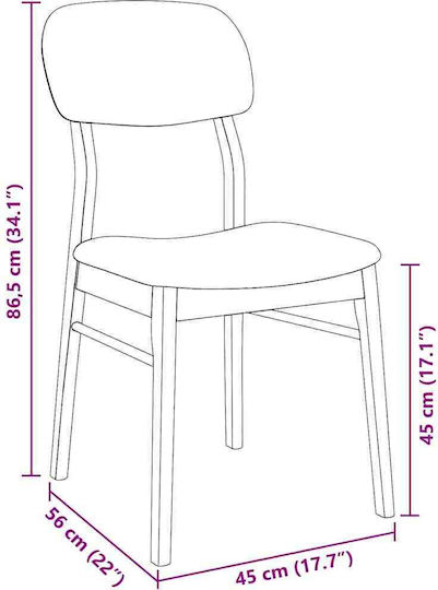 Dining & Kitchen Chairs with Fabric Upholstery Gray 2 Pieces 45xx