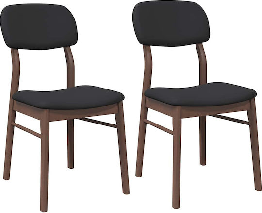 Dining & Kitchen Chairs with Fabric Upholstery Gray 2 Pieces 45xx