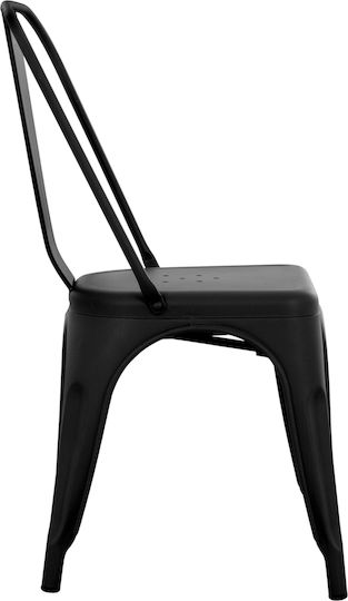 Melita-pro Stühle Speisesaal Mat Black 1Stück 44x47x84.5cm