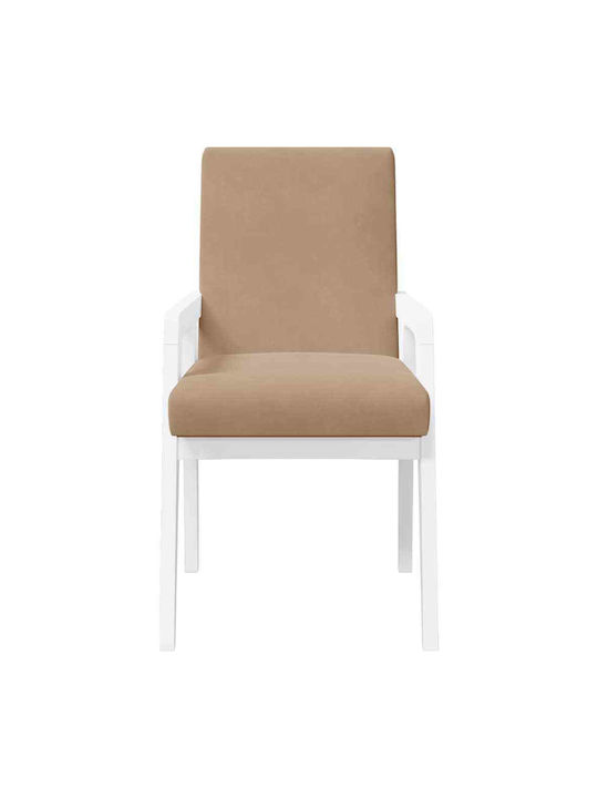 Wooden White Dining Chairs 2 Pieces 50x62.5x86.5cm