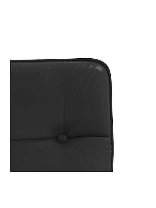 Dining Chair With Black Artificial Leather Upholstery 45x54x81cm