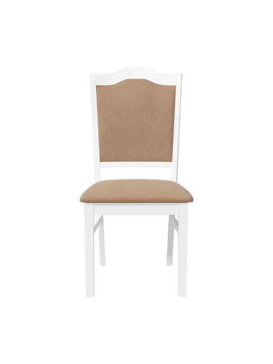 Wooden White Dining Chairs 2 Pieces 50.5x54.5x105.5cm
