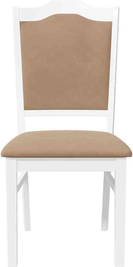 Wooden White Dining Chairs 2 Pieces 50.5x54.5x105.5cm