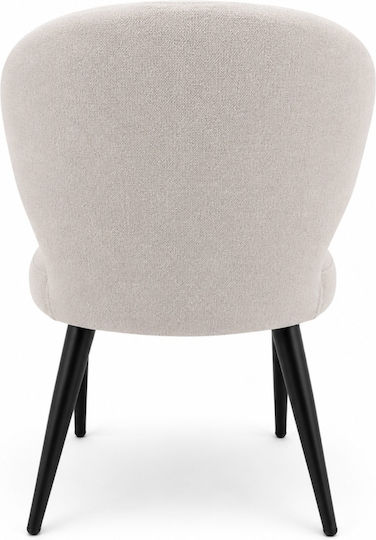 Savino Scaun Sala De Mese Cu Material Textil Alb 55x55x