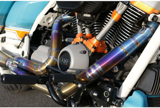 Kodlin Комплект За Изпускателна Система Мотоциклет Next Level 2-1 Harley Davidson '17 '25 Flt Touring Изпускателна Система Титаниева