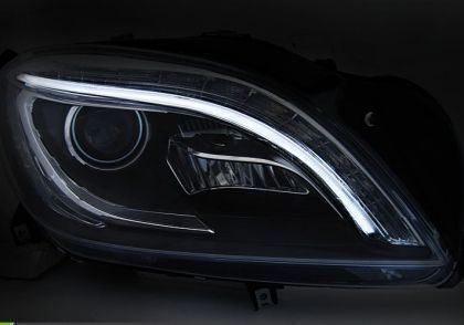 Фарове За Автомобил Mercedes ML W166 2011-2016 LED Черни Крушки H9 Комплект 2 Бройки Depo