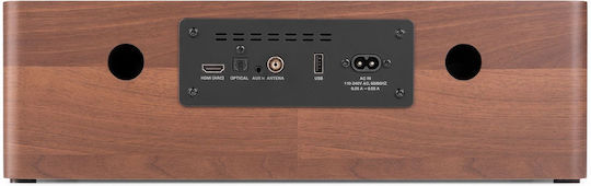Audizio Sound System 2.0 Lunata SOHIF1041 50W with CD Player and Bluetooth Dark Wood - Silver