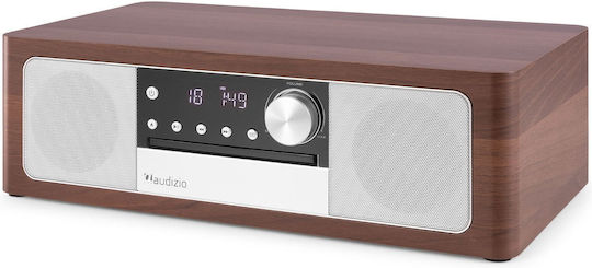 Audizio Sound System 2.0 Lunata SOHIF1041 50W with CD Player and Bluetooth Dark Wood - Silver