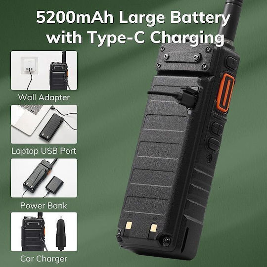 Baofeng UV-25 Ασύρματος Πομποδέκτης UHF/VHF 10W με Έγχρωμη Οθόνη Army Yellow