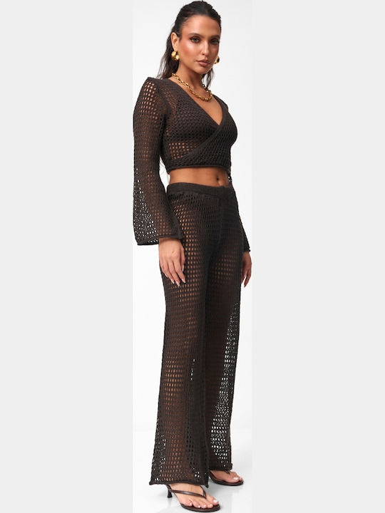 Decoro Women's Brown Beachwear Set