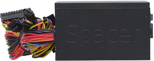 Spacer SPPS-TP-600 600W Black Computer Power Supply Full Wired 80 Plus Standard