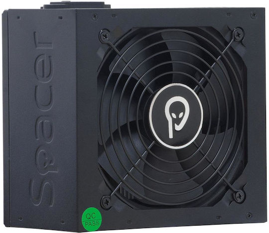 Spacer SPPS-TP-600 600W Black Computer Power Supply Full Wired 80 Plus Standard