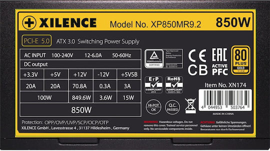 Xilence Performance X Series 750W Schwarz Computer-Netzteil Voll verkabelt 80 Plus Gold