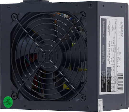 Spacer SP-MP-500 500W Μαύρο Τροφοδοτικό Υπολογιστή Full Modular 80 Plus Standard