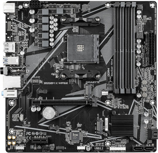 Gigabyte B550M K WIFI6E Motherboard Micro ATX with AMD AM4 Socket