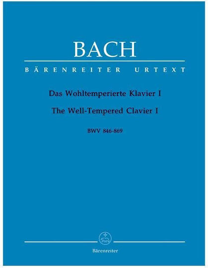 Johann Sebastian Bach Well-tempered Clavier I Bwv 846-869 Vol I Editor Durr Alfred Urtext