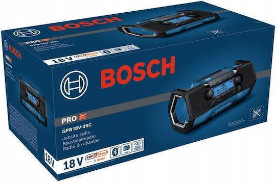 Bosch GP18V-3SC Radio de Birou Reîncărcabil cu Bluetooth și USB Albastru