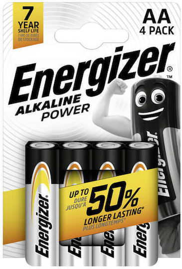 Energizer Energizer Power Μπαταρία Αλκαλική ΑΑ 4τεμάχια