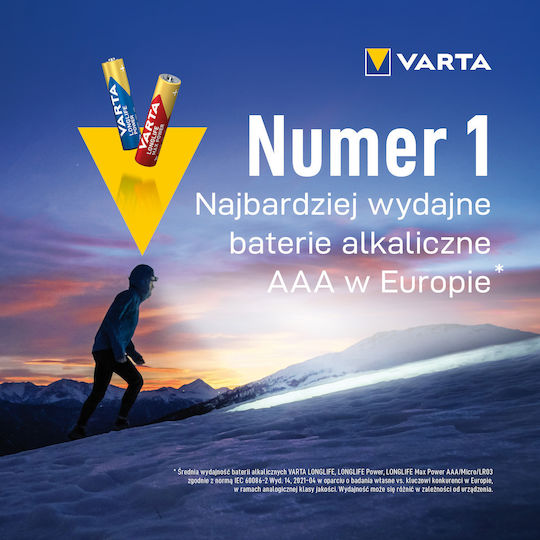 Varta High Energy Alkaline Batteries AAA 1.5V 4pcs
