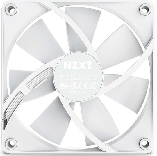 NZXT F120Q 4-Pin PWM White Lighting Case Fan White