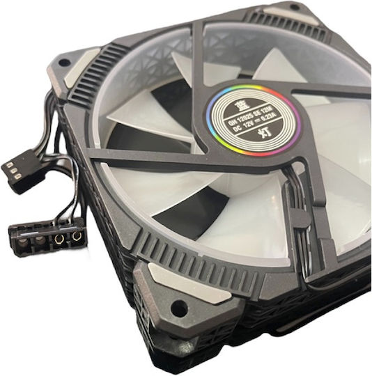 Lovingcool Case Fan 120mm Χωρίς Led Φωτισμό και Σύνδεση 4-Pin PWM Γκρι
