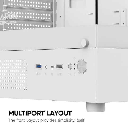 Armaggeddon Aquaron Duplex 2 Chroma Micro Tower Carcasă PC Alb