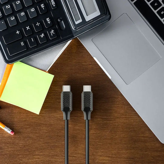 Gembird USB 2.0 Cable USB-C male - USB-C 100W PD Μαύρο 1.5m CC-USB2-CMCM100-1.5M