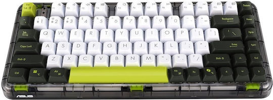 Asus Jelly75 KD201 Ασύρματο Πληκτρολόγιο International English Volt Green