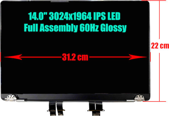 Екран 14" IPS 2560x1440 за Лаптоп Apple MacBook Pro A2442 2021 821-03604-D