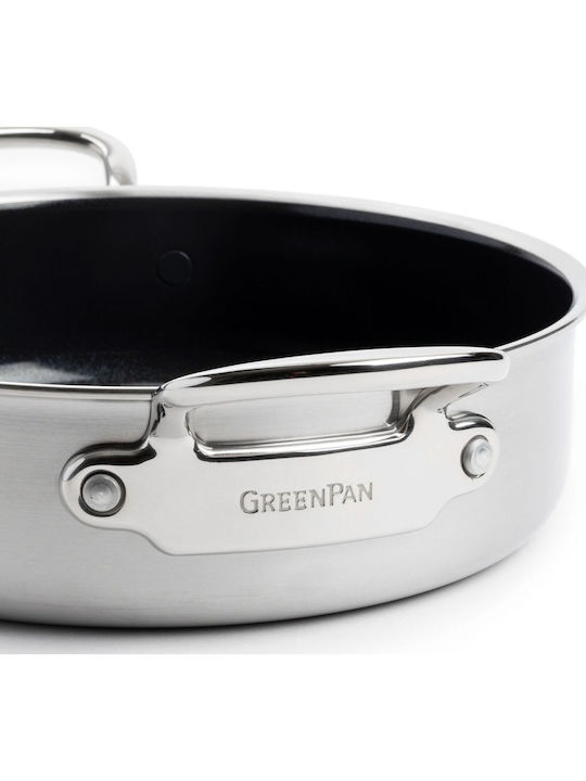 Green Pan Premiere Pan from Stainless Steel with Lid with Ceramic Coating 26cm