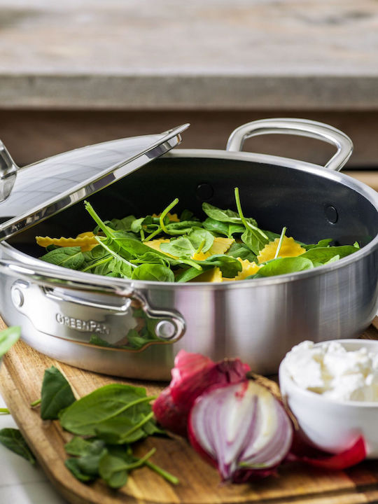 Green Pan Premiere Pan from Stainless Steel with Lid with Ceramic Coating 26cm