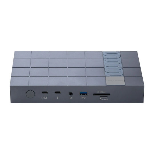 Peladn G2E Thunderbolt 5 Докинг Станция с HDMI/DisplayPort 4K PD Ethernet и Свързване на 2 Монитора Сива