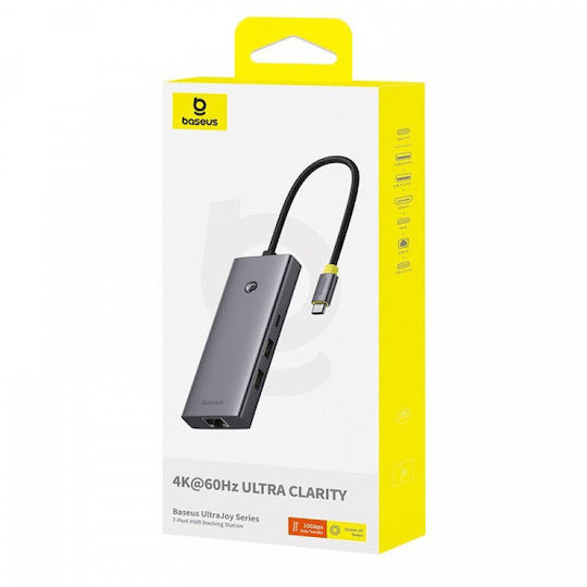Baseus USB-C Docking Station με HDMI 4K Γκρι (B00052803811-03)