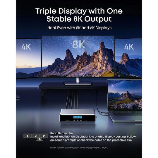 Anker Prime Docking Station with HDMI/DisplayPort Grey
