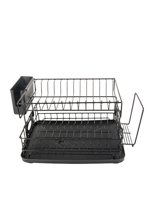 Verk Group Scurgător De Chiuvetă Metalic Negru 52x30x27.5cm