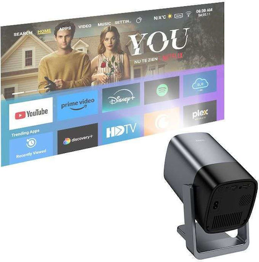 Hoco DT7 Mini Projector LCD Full HD Λάμπας LED με Wi-Fi