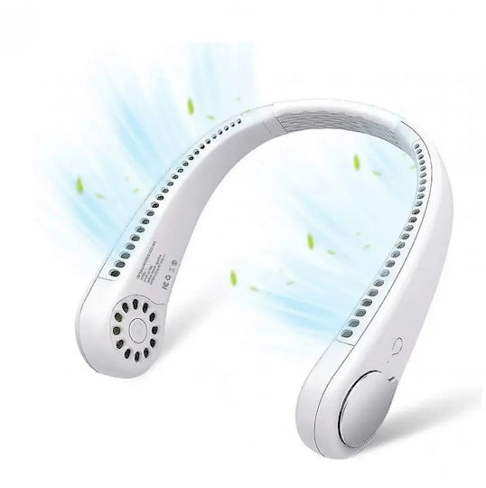 Wiederaufladbarer Nackenventilator Gesicht Weiß